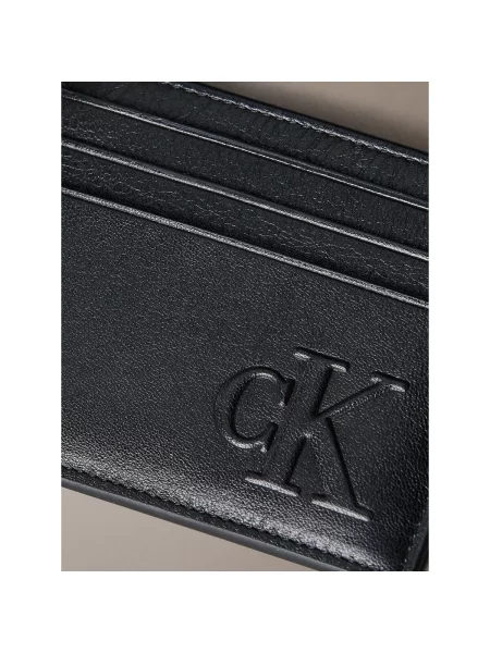 Kožená peňaženka Calvin Klein Jeans čierna