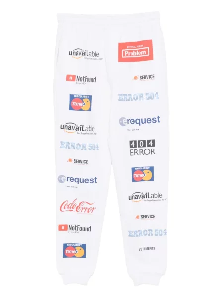 Pantaloni Vetements alb