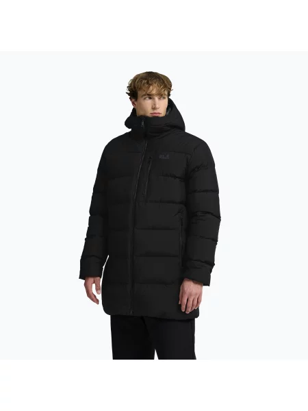 Geacă cu puf pentru bărbați Jack Wolfskin Coloniu Coat black negru