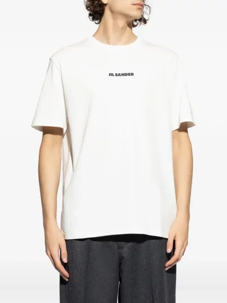 Tricou Jil Sander cu imagine alb