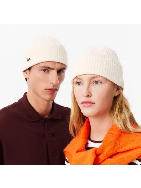 Шапка Lacoste белая