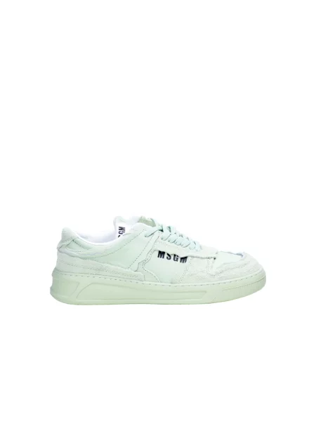Sneakersy Msgm skórzane zielone