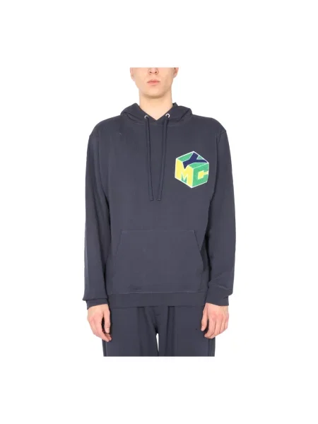Bluza z kapturem Ymc You Must Create z kapturem z logo niebieska