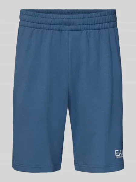 Bluza Ea7 Emporio Armani z autografem niebieska