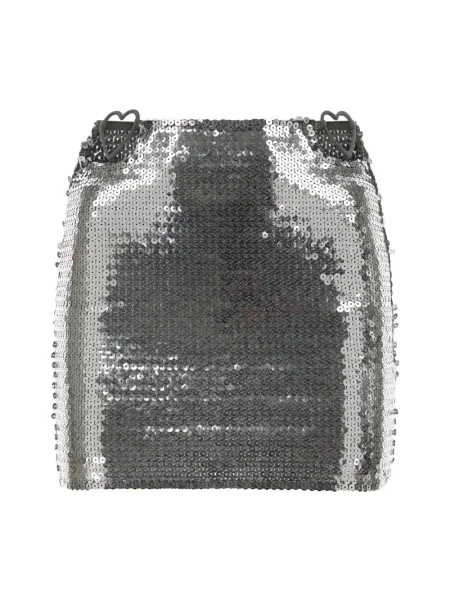 Mała mały spódnica mini Nensi Dojaka z cekinami szara