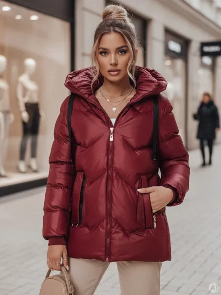 Kurtka zimowa SALVONA pikowana Dstreet czerwona