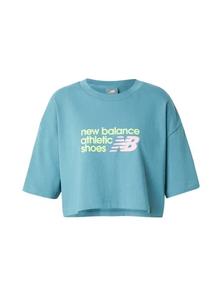 New balance Tricou cyan / citron / roz galben
