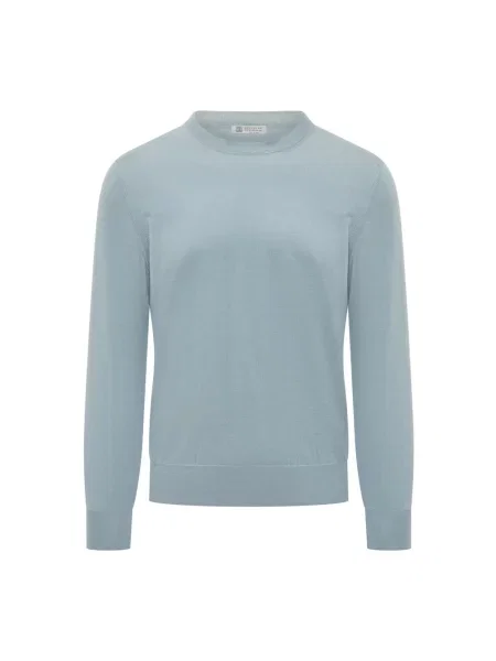 Sweter Brunello Cucinelli niebieski