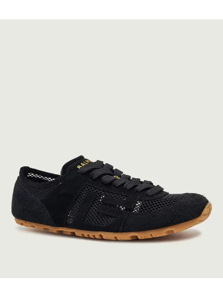Balmain Sneakers Racer 45 | piele întoarsă negru