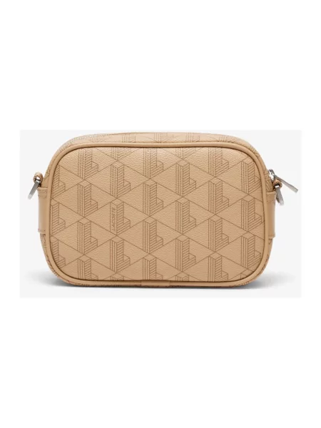 Torba crossbody Lacoste beżowa