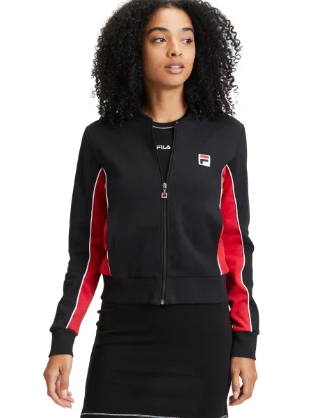 Dámska mikina FILA Settanta Track dblack/true red čierna