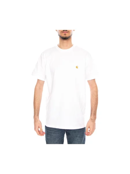 T-shirt z wyhaftowanym logo Carhartt Work In Progress biała