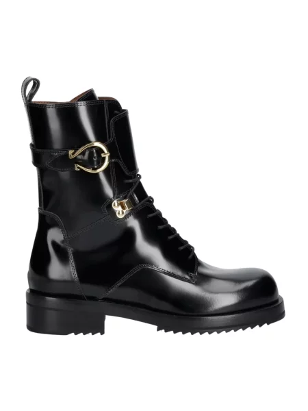 Buty do kostki Pollini skórzane czarne
