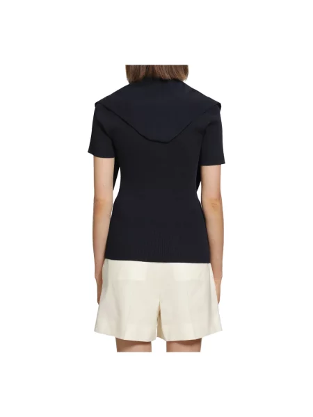 Dzianinowy sweter Max Mara niebieski