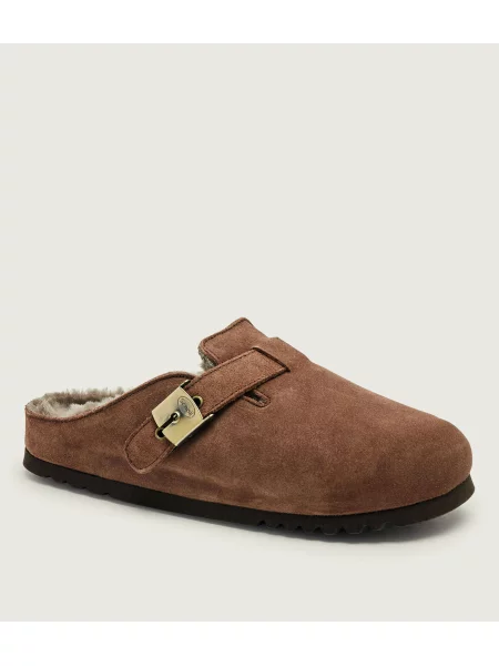 Scholl Mules încălțăminte Grace | piele întoarsă zamsz | cu adaos de lână bej