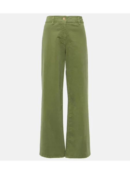 Pantaloni Nili Lotan cu talie înaltă verde