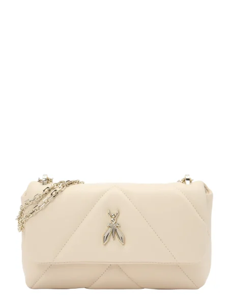 PATRIZIA PEPE Torba za čez ramo volneno bela