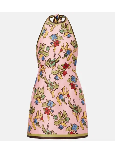 Rochie Alemais de in cu model floral cu gât halter