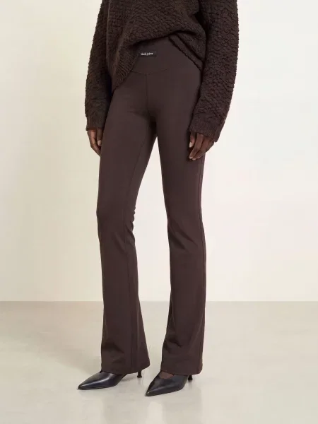 Black Palms Spodnie Bootcut Fyna braun czarne