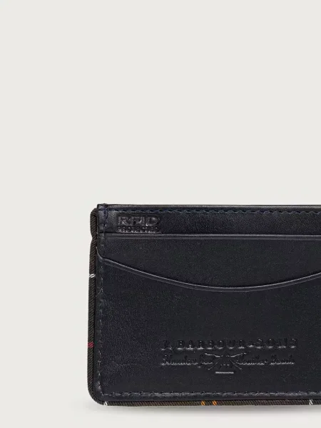 Barbour etui za kartice usnjeni modra