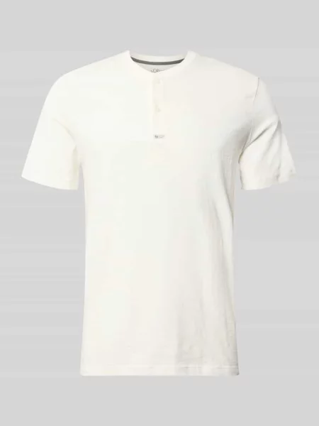 T-shirt o kroju regular fit z czystej bawełny S.oliver Red Label biała