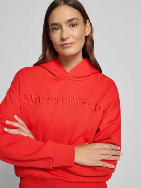 Bluza z kapturem o kroju regular fit z czystej bawełny Marc O'polo