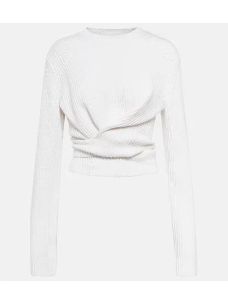 Pulover Proenza Schouler din cașmir alb