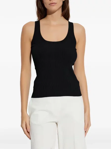 Top Max Mara cu nervuri negru
