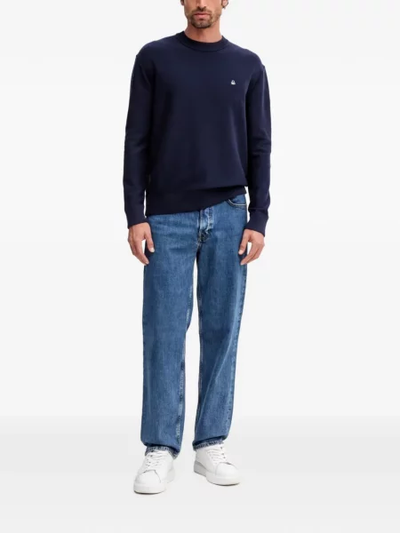 Hanorac Benetton cu broderie albastru