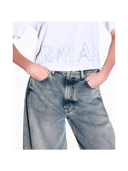ARMANI EXCHANGE Póló ezüst fehér