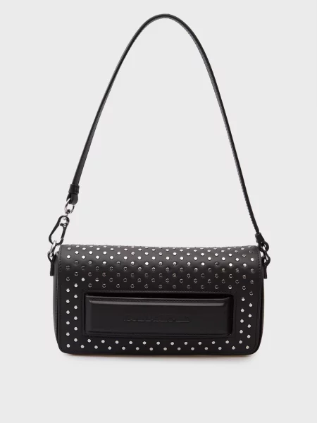 Шкіряна сумка Karl Lagerfeld чорна