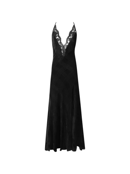 Rochie maxi Ermanno Firenze din dantelă negru