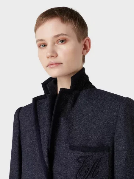 Emporio Armani Блейзер Ацетат чорний