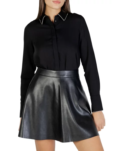 Spódnica skórzana Only czarna