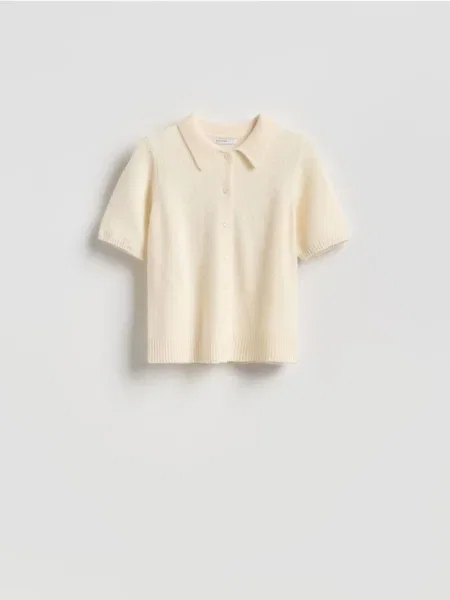 Reserved Вовняний поло‑светр нюдовий 