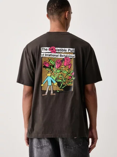 Vans T-shirt Checkerboard Behaviour szara