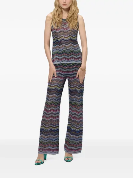 Top Missoni fără mâneci albastru