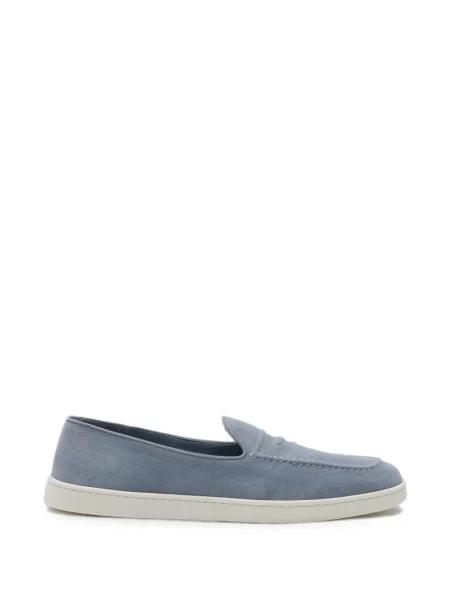 Loafersy Churchs zamszowe wsuwane niebieskie