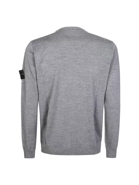 Sweter Stone Island z kamieniami szary