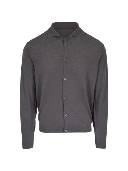 Gulerat cardigan Peter Millar gri