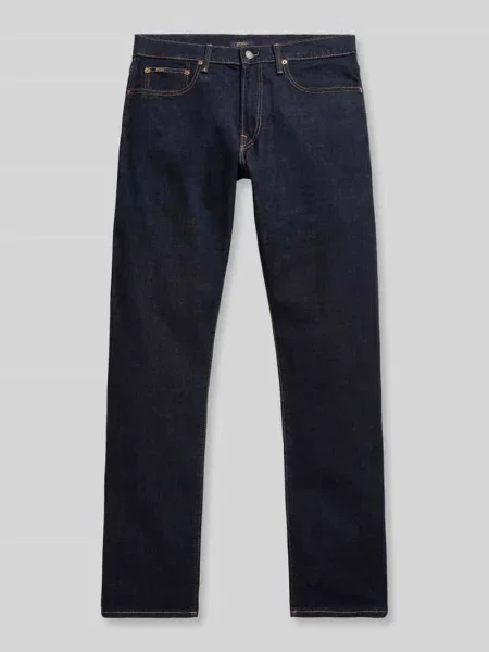 Jeansy o kroju relaxed fit z mieszanki bawełny model HAMPTON' Polo Ralph Lauren niebieskie