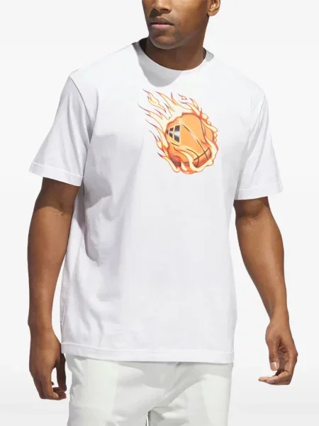Sală de gimnastică tricou Adidas din jerseu cu model camuflaj alb