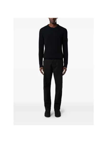 Sweter Stone Island wełniany z kamieniami niebieski