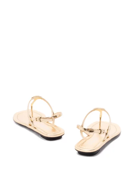 Sandale Prada din piele cu cataramă auriu