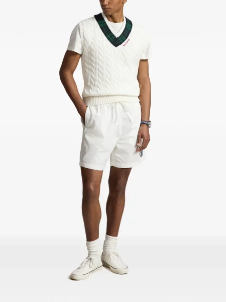 Șosete Polo Ralph Lauren cu model herringbone cu broderie plasă albastru