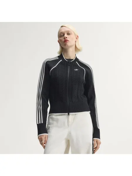 Adidas Originals Pletený Svetr Sst S Odnímatelnou Kapucí černá bílá