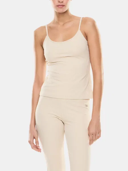 Спортивний топ молочний поліамід/еластан