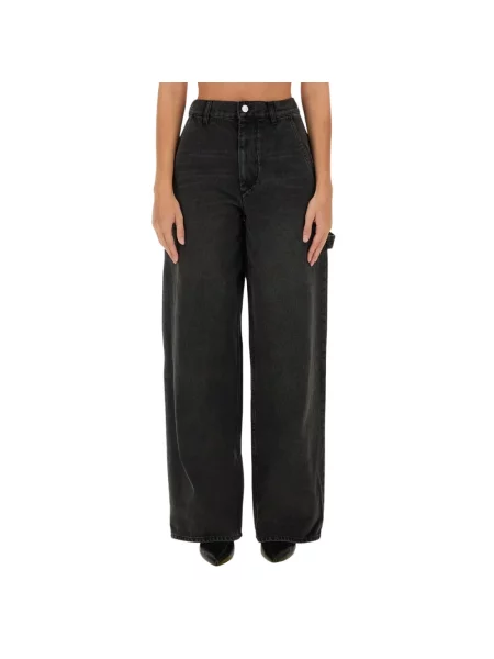 Szerokie jeansy Marant Etoile czarne