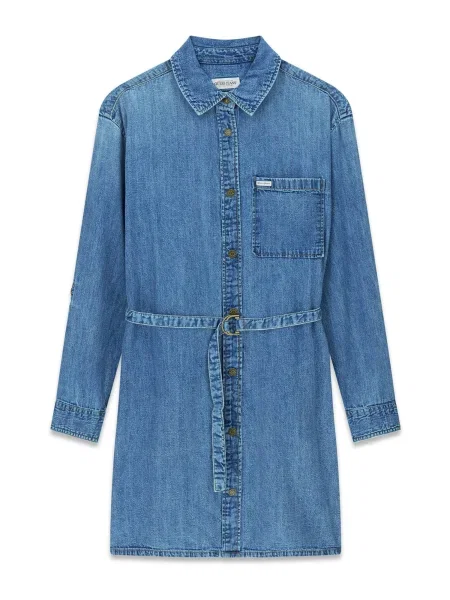 GUESS JEANS Rochie tip bluză denim albastru