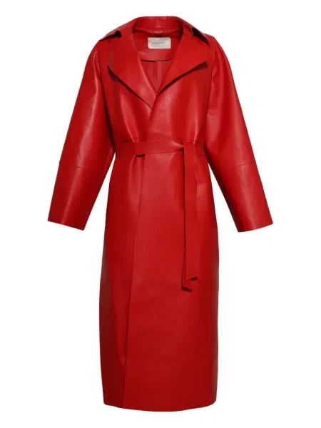Płaszcz Magda Butrym skórzany czerwony